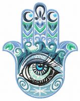 Hamsa with eye embroidery design