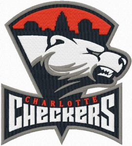 Charlotte Checkers Primary Logo embroidery design
