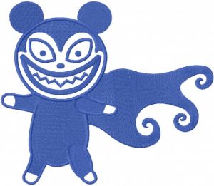 Vampire Teddy bear embroidery design