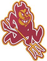 Arizona State Sun Devils original logo embroidery design