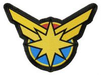 Captain Marvel logo embroidery design