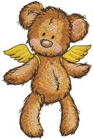 My teddy angel embroidery design
