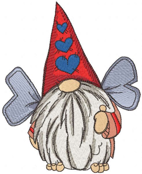 Dwarf with wings embroidery design