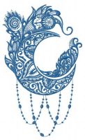 Strange moon embroidery design