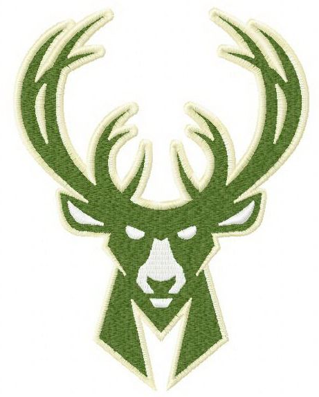 Milwaukee Bucks logo 4 machine embroidery design