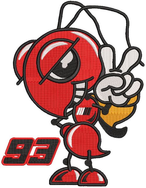 Marc Marquez Hormiga Logo embroidery design