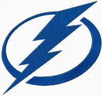 Tampa Bay Lightning logo embroidery design