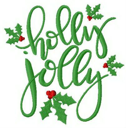 Holly Jolly machine  embroidery design