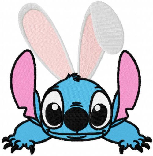 Funny easter stitch embroidery design