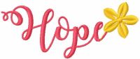 Hope name free embroidery design