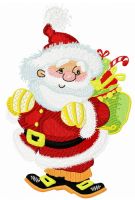 Kind Santa embroidery design