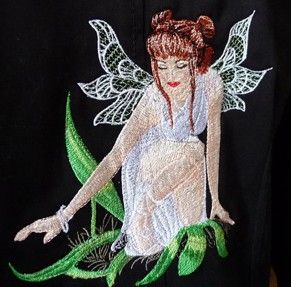 fairy embroidery design jacket for winter