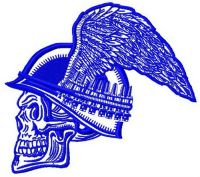 Biker's skull 3 embroidery design