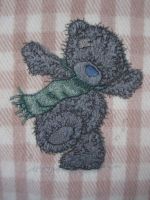Teddy Bear winter applique embroidery design