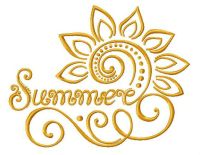 Summer 3 embroidery design