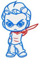 Chibi Glenn embroidery design