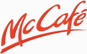 McCafe logo embroidery design