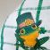 Embroidered irish frog design