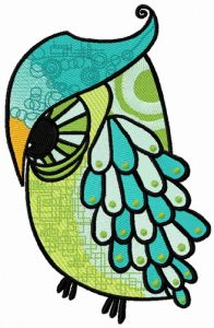 Grouchy owl 2 embroidery design