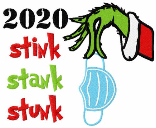 Grinch Christmas 2020 embroidery design