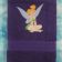 Embroidered purple bath towel with fairy