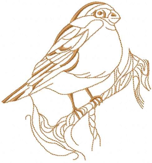 Sparrow free embroidery design 3