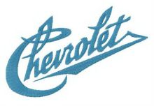 Chevrolet logo embroidery design