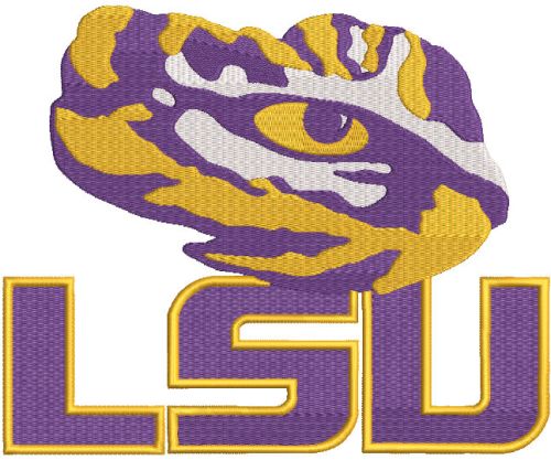 LSU Tigers Alternate logo 2014 embroidery design
