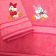 Daisy Duck designs embroidered on pink towels