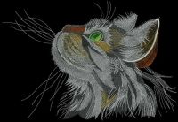 Curious cat 2 embroidery design
