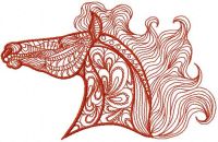Mosaic horse 5 embroidery design