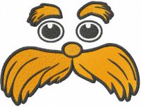 Lorax muzzle embroidery design