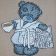 Teddy bear favorite tea and evening newspaper design embroidered