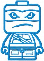 Leo chibi one colored embroidery design