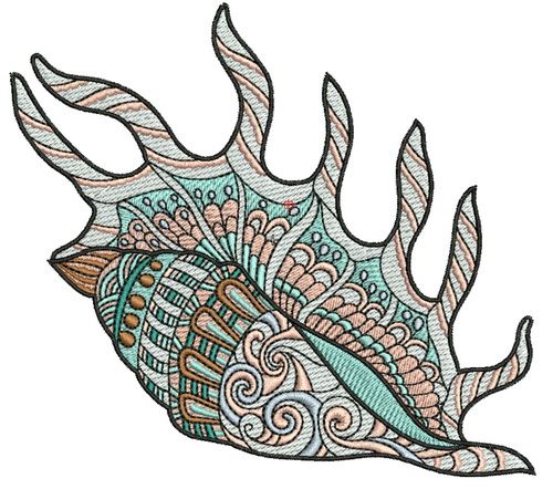 Sea shell 9 machine embroidery design