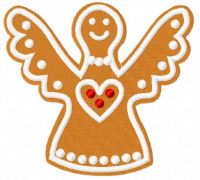 Angel gingerbread free embroidery design
