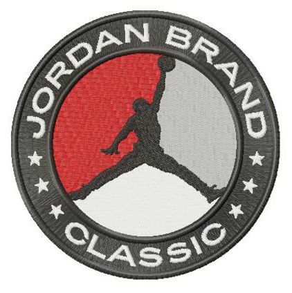 Jordan Brand Classic alternative logo machine embroidery design