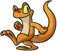 Orange Techo embroidery design