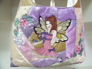 Bag with autumn fairy embroidery design