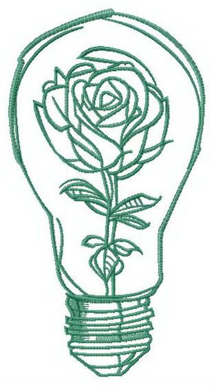 Look through the light bulb machine embroidery design