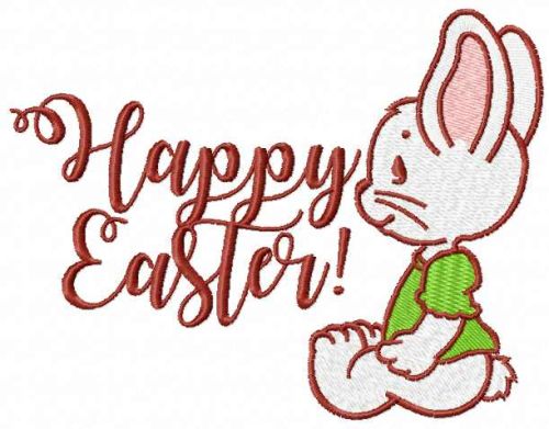 Happy easter bunny free embroidery design
