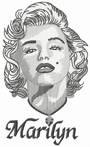 Gorgeous Marilyn 2 machine embroidery design