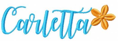 Carletta name free embroidery design