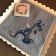 Napkin with cute dragon machine embroidery design