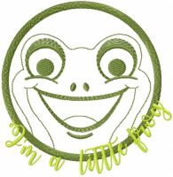 i'm a little frog free embroidery design