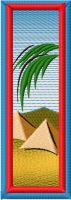 Bookmark Egypt embroidery design