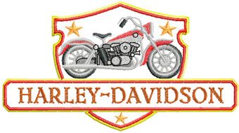 Harley Davidson Logo machine embroidery design