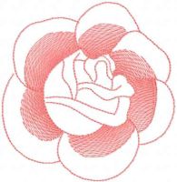 Pink light rose free embroidery design