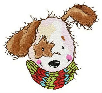 Special puppy machine embroidery design