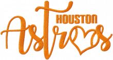 Loving Houston Astros embroidery design